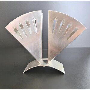 ZACK Rare Retired Stainless Coffee Filter Napkin Holder GERMANY Geometric Modern